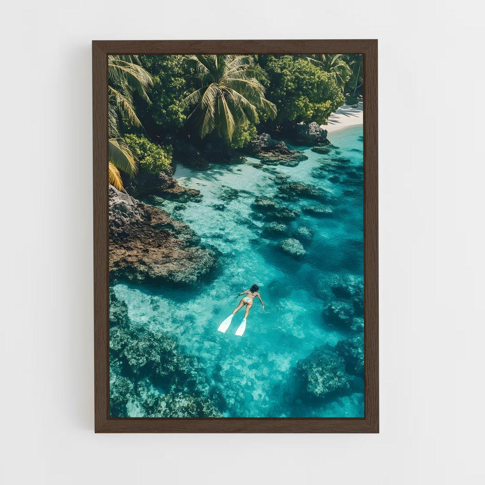 Poster Plongée Paradisiaque – affiche Plongée sous-marine (vue 5)